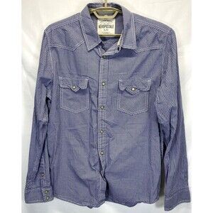 Aeropostale Men's Western Pearl Snap Size Large (17.5x36) Long Sleeve Shirt